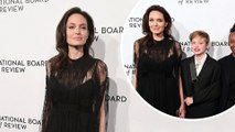 Family affair! Angelina Jolie wears sheer black dress alongside Shiloh, 11, and Zahara, 13, at National Board of Review Awards Gala in New York.
