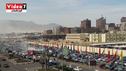 السيطرة على حريق نشب داخل جراج سيارات فى السويس