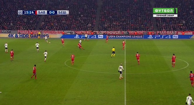Domagoj Vida RED CARD - Bayer Munich vs Besiktas 20.02.2018 HD