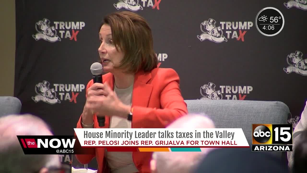 Nancy Pelosi talks taxes in the Valley