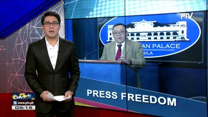 Press freedom, nirerespeto ng Palasyo