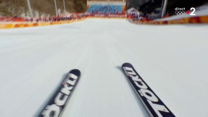 JO 2018 - Descente femmes. La course en caméra embarquée