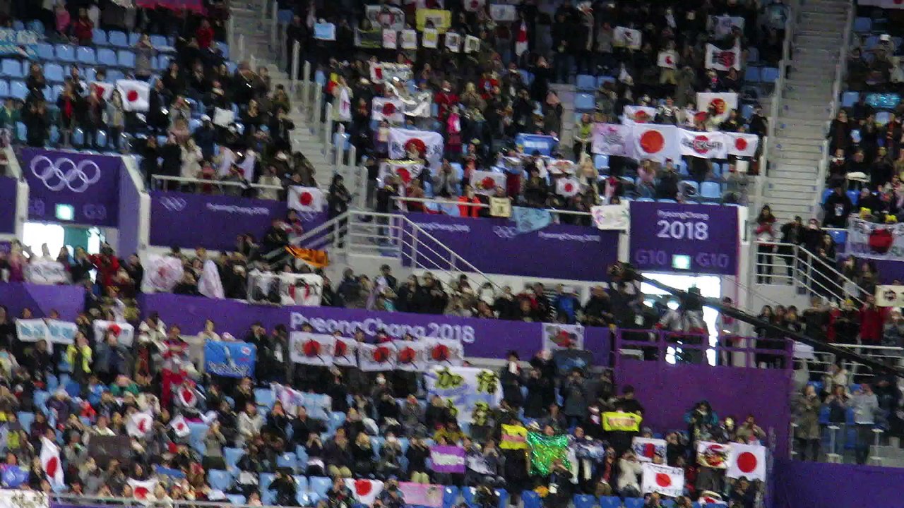 20180217 OWG Men's Venue Ceremony (Yuzuru Hanyu, Shoma Uno, & Javier Fernandez) Part 2s of 3
