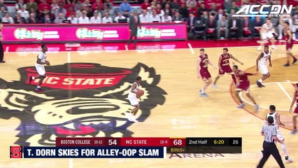 NC State's Torin Dorn Dunks Perfect Feed From Markell Johnson