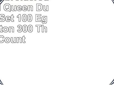 Tasneen Embroidered 3piece Full Queen Duvet Cover Set 100 Egyptian Cotton 300 Thread