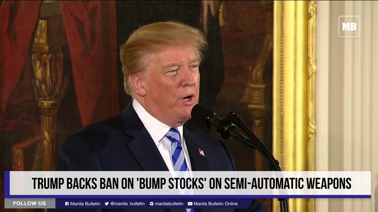 Trump backs ban on 'bump stocks' on semi-automatic weapons