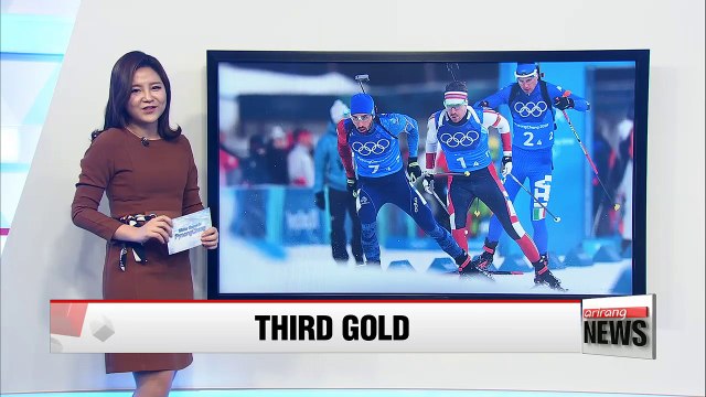 France's Martin Fourcade grabs 3rd gold of Olympics in biathlon relay win