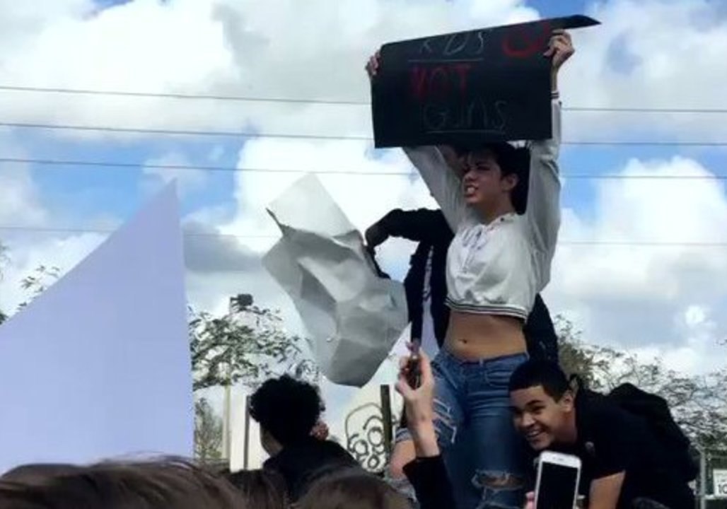 Students March for Gun Law Restrictions Following Parkland School Shooting