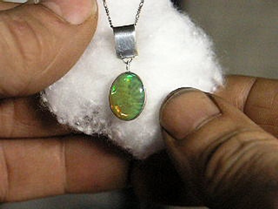 Sterling Necklace with Ethiopian Opal