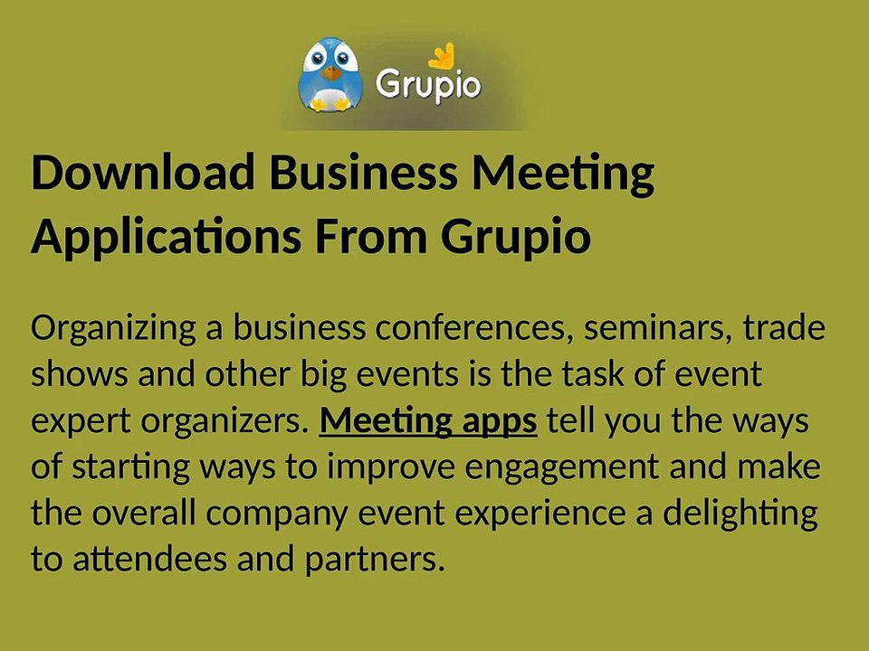 Install Comapny Conference Applications From Grupio