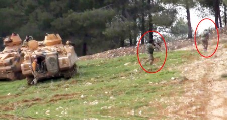 Mehmetçik ve ÖSO Terörist Avında, Sıcak Çatışma Anları Kamerada