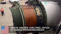 Penutup mesin pesawat jatuh di tengah penerbangan United menuju Hawaii - TomoNews