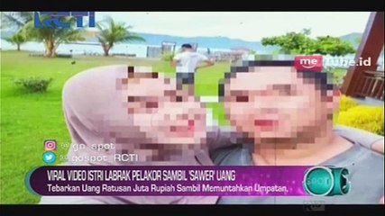 Viral Video Istri Labrak Pelakor Sambil 'Sawer' Uang