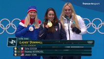 JO 2018 : Ski alpin - Descente femmes : Le podium