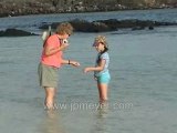 Galapagos Islands travel: Walking in the beautiful lagoon.