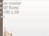 Designer Tapis Salon Tapis Levante moderne avec motif floral blanc noir 160 x 230 cm