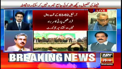 Rana Sanaullah on SC verdict declaring Nawaz ineligible to head party