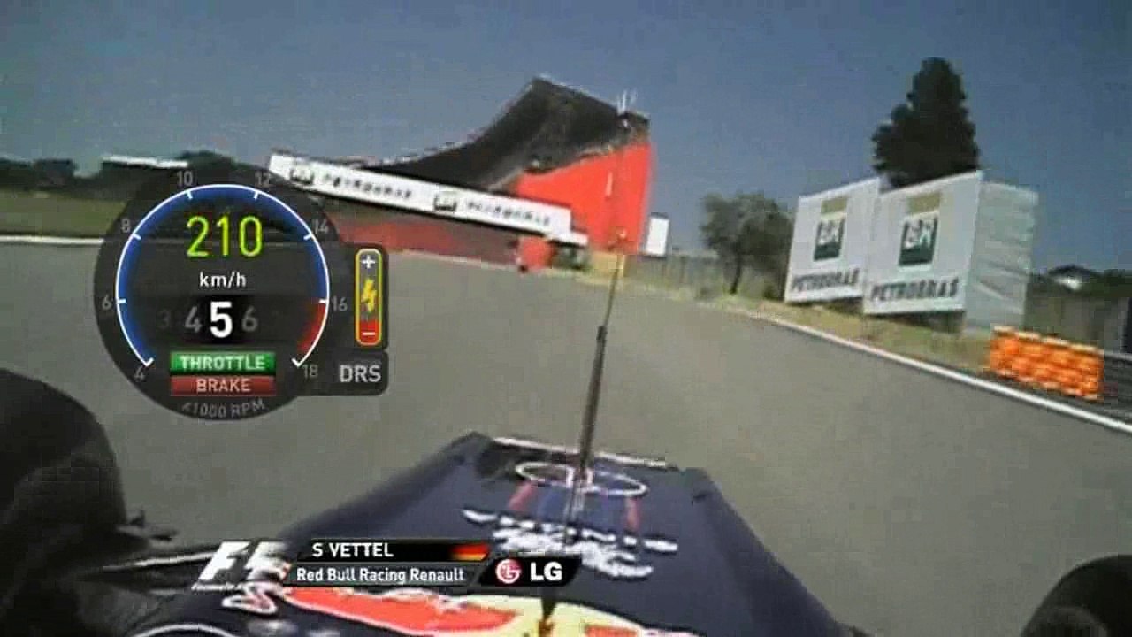 F1 Brazil 2011 (FP1) Sebastian Vettel OnBoard [Helmet Cam]
