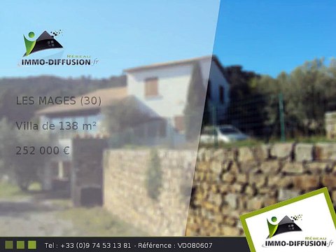 Villa A vendre Les mages 138m2 - 252 000 Euros