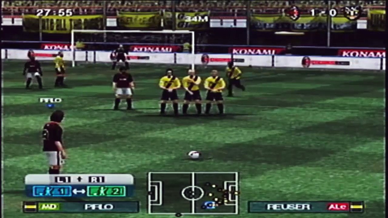 PES 2009 PS2 master liga (milan) jogando do inicio 2- divisão