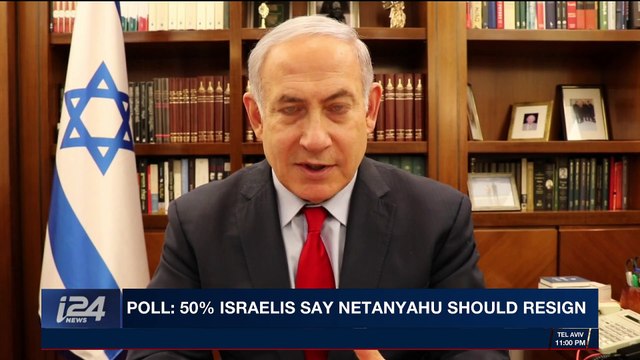 i24NEWS DESK | Poll: 50% Israelis say Netanyahu should resign | Wednesday, February 21st 2018