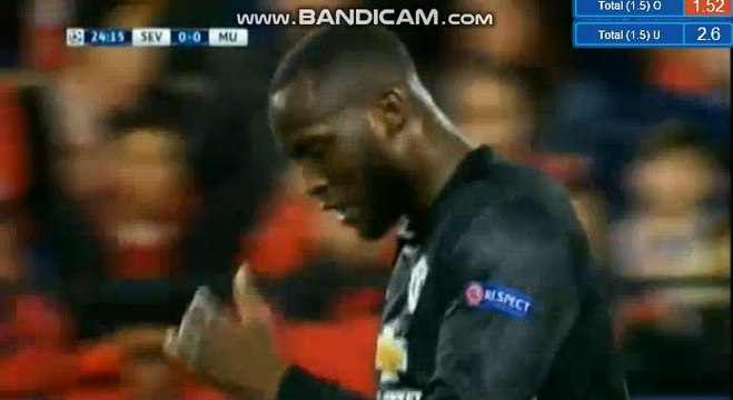 Romelu Lukaku Missed 100% Chance HD - Sevilla 0-0 Manchester United 21.02.2018
