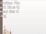 Tache 3 Piece Petal Dance 100 Cotton Floral Patchwork Blue Quilt Bedspread Set Cal King
