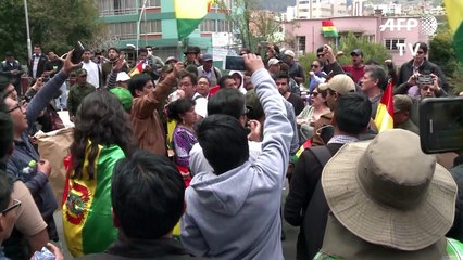 Marchas a favor y en contra de reelección de Morales en Bolivia