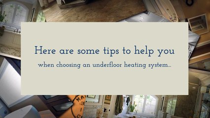 Radiant Floor Heat in Anchorage - Tips for Choosing Underfloor Heating