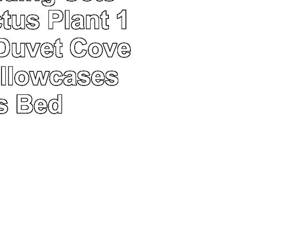 VClife Bedding Sets Queen Cactus Plant 100 Cotton Duvet Cover with 2 Pillowcases 3 pcs