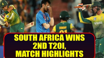 Télécharger la video: India vs South Africa 2nd T20I : South Africa wins by 6 wickets, Match Highlights | Oneindia News