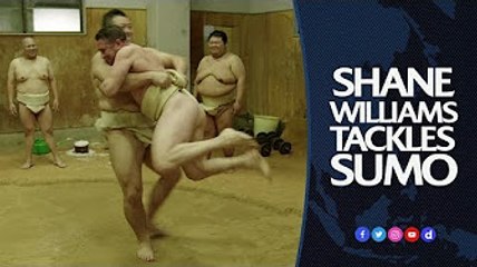 Shane Williams tackles sumo wrestling  BIG in Japan