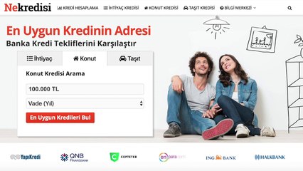 Konut Kredisi Hesaplama Başvuru - Nekredisi