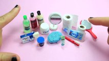 How to Make 100% Real Working Miniature Bath / Bathroom  Accessories - 10 Easy DIY Doll Crafts