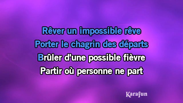 Karaoké La quête - Jacques Brel *