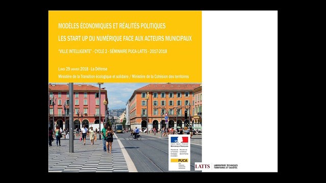 Modèles économiques et réalités politiques. Les start up du numérique face aux acteurs municipaux