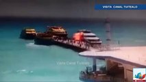 Así fue la explosión en ferry de Barcos Caribe en Playa del Carmen Video Hay 18 heridos