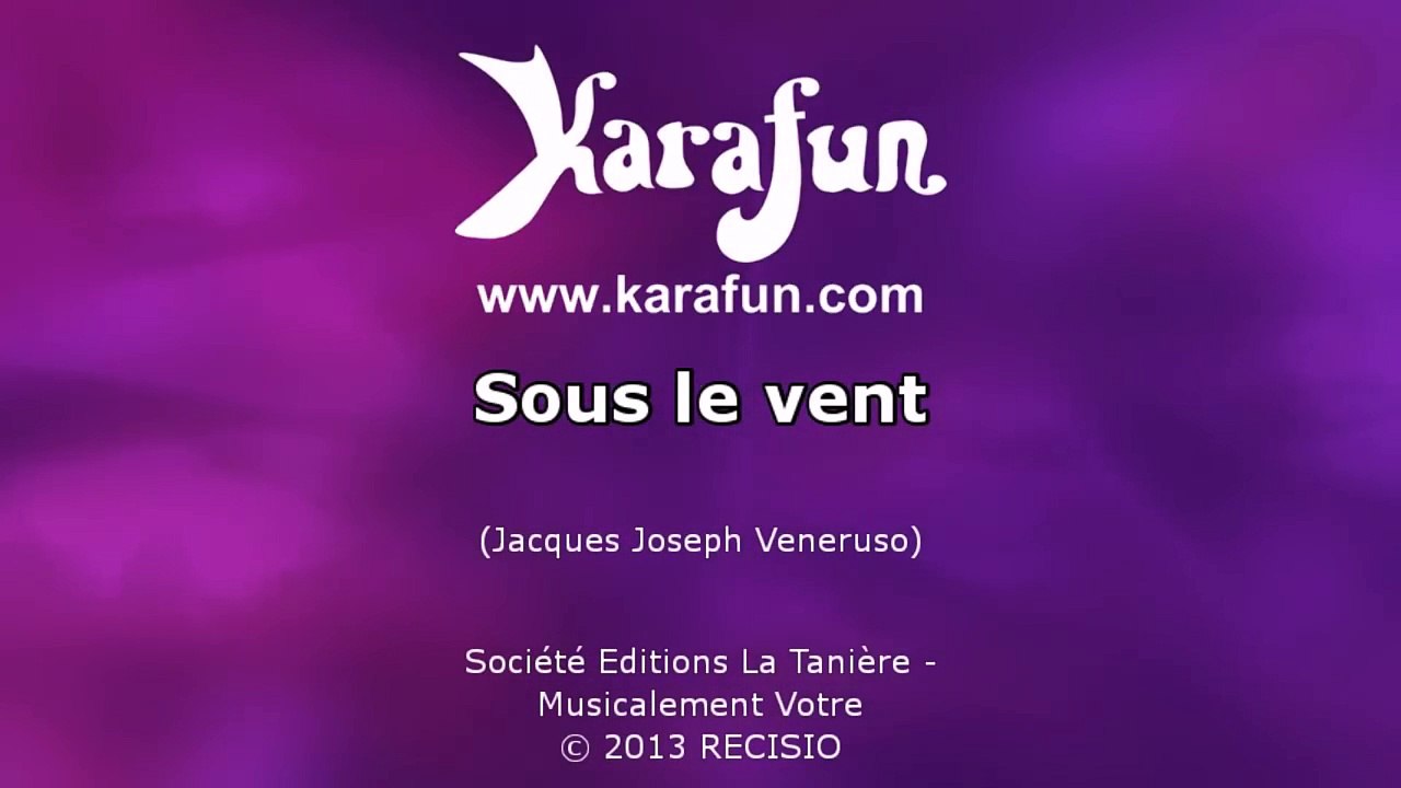 Karaoké Sous le vent - Garou *