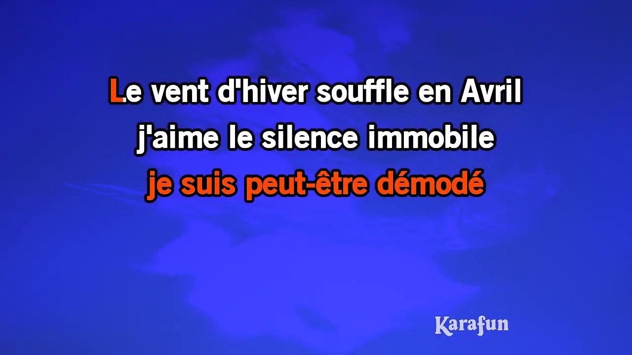 Karaoké Les mots bleus - Christophe *