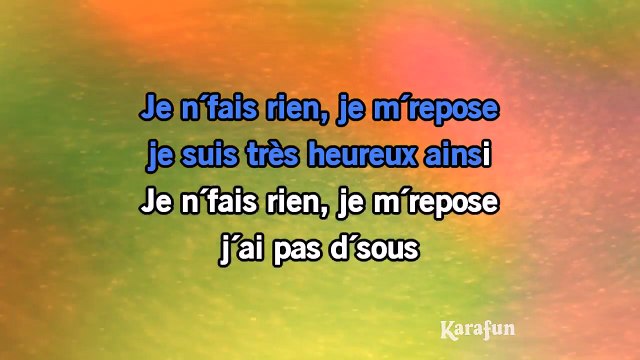 Karaoké Je n'fais rien - Daniel Guichard *