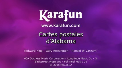 Karaoké Cartes postales d'Alabama - Johnny Hallyday *