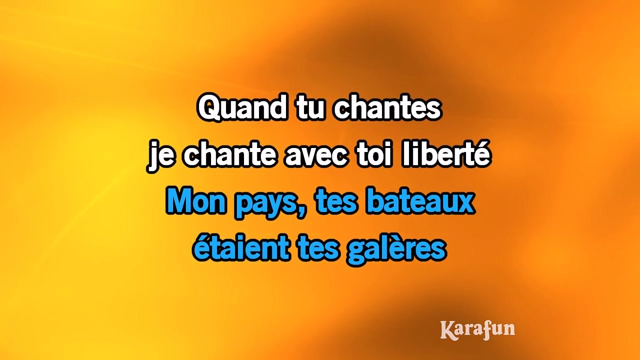 Karaoké Je chante avec toi liberté - Nana Mouskouri *