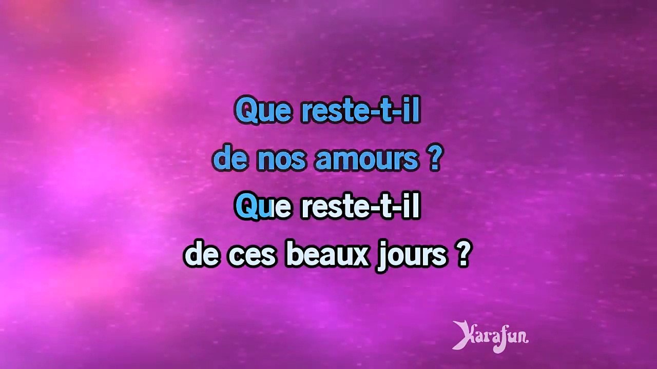 Karaoké Que reste-t-il de nos amours ? - Salomé de Bahia *