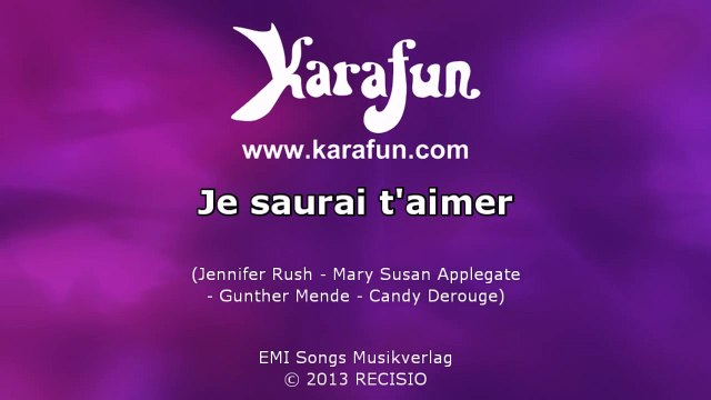 Karaoké Je saurai t'aimer - Lisa Angell *