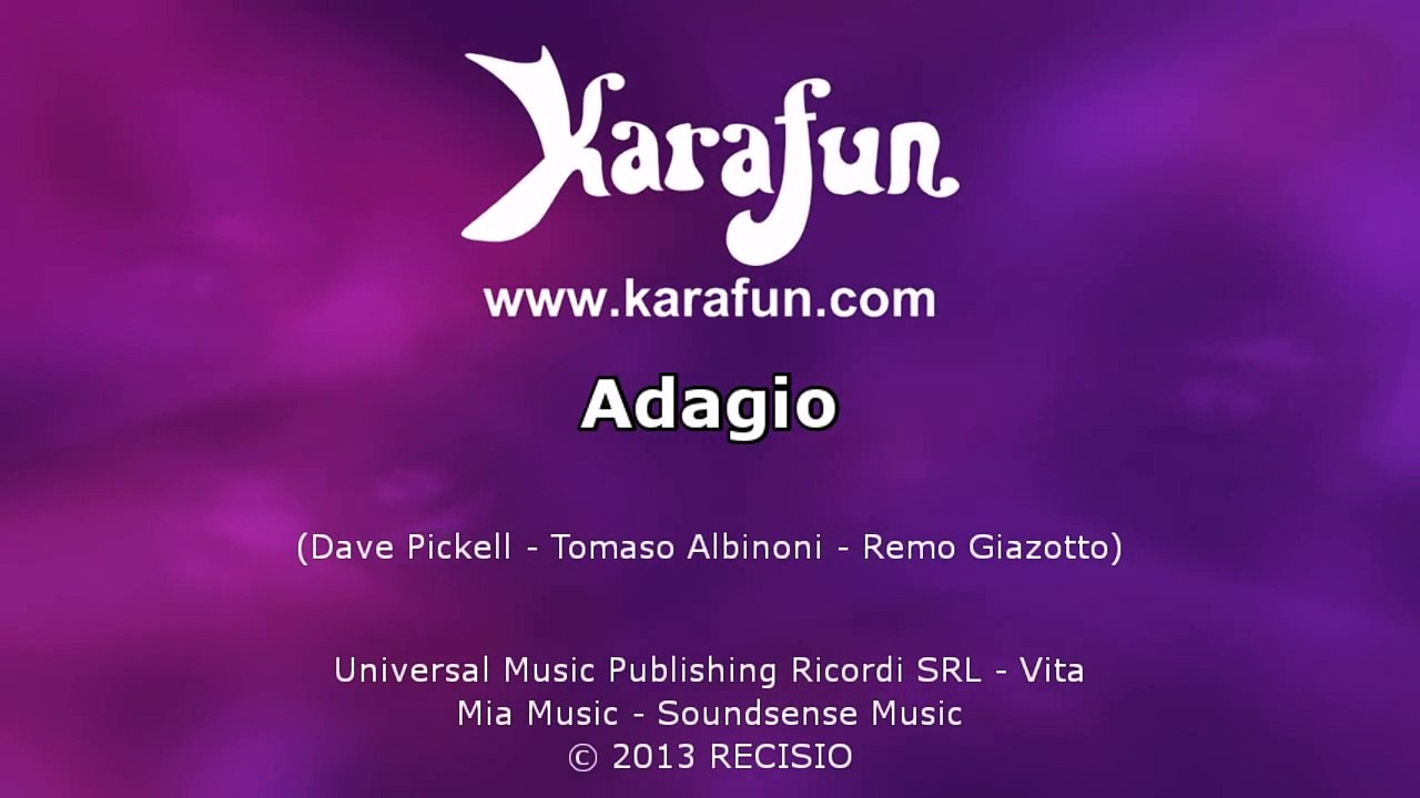 Karaoké Adagio - Vincent Niclo *