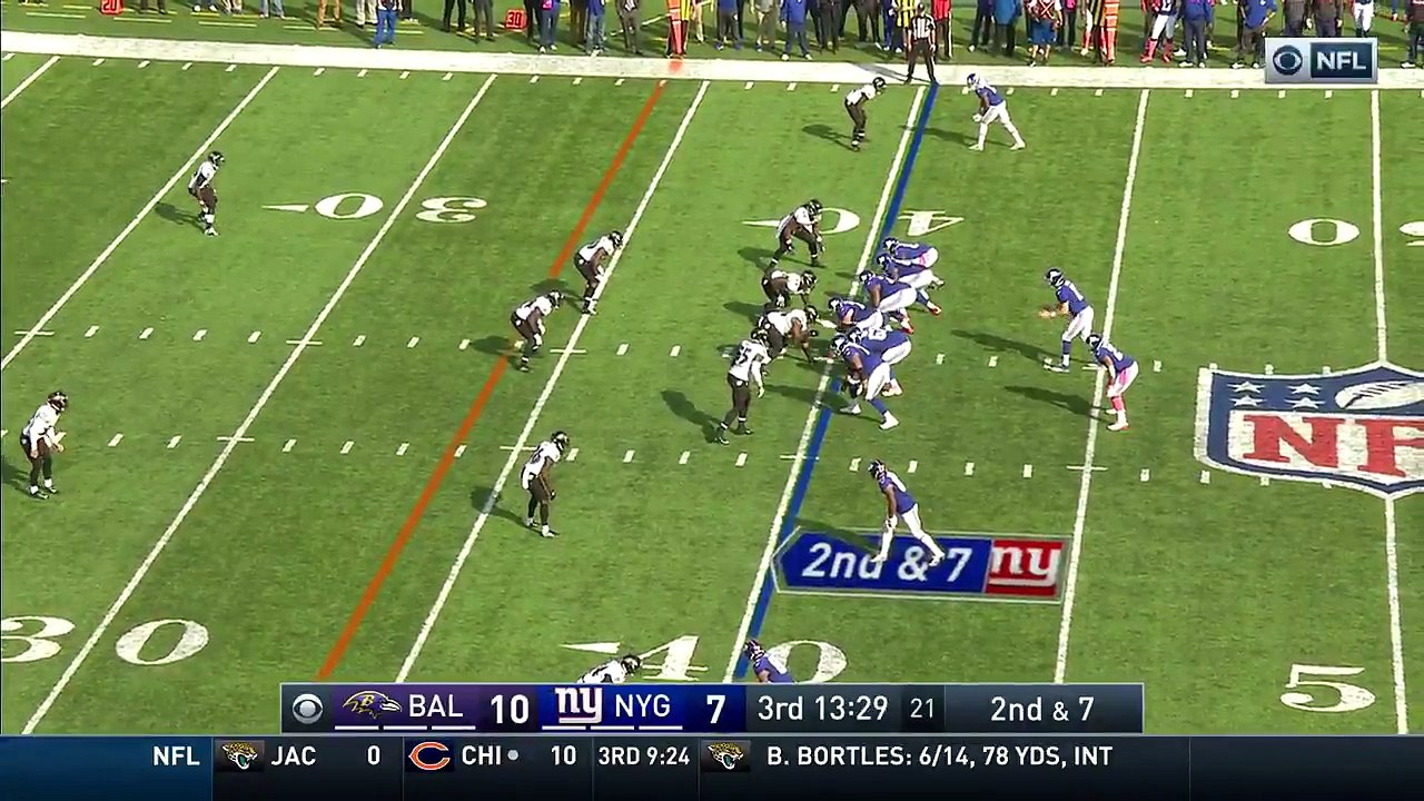 2016 - Sterling Shepard lands on head after catch
