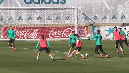 Descargar video: Entrenamiento del Real Madrid tras la victoria ante el Leganés