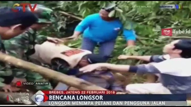 Video Amatir Detik-Detik Bencana Longsor di Brebes