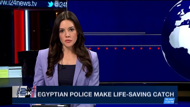 i24NEWS DESK | Egyptian police make life-saving catch | Thursday, February 22nd 2018