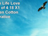 CC Wonderland Pillow CasesLike Life Love Home Set of 4 18 X18 inch Linen Cotton